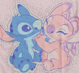 Thumbnail 3: Disney Disney Little Girls Stitch & Angel Graphic Tee 