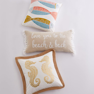 Thumbnail 4: Levtex Home Beacon Beach and Back Coastal Decorative Pillow 
