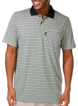 Thumbnail 2: Oakley Oakley Men's Tempo Blend Striped Short Sleeve Polo Shirt 