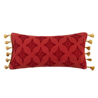 Thumbnail 1: Levtex Home Moreno Red Crewel Tassel Decorative Pillow 