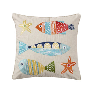 Thumbnail 1: Levtex Home St. Anton Multi Color Fish Coastal Decorative Pillow 