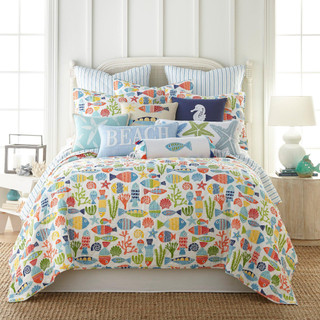 Thumbnail 6: Levtex Home St. Anton Multi Color Fish Coastal Decorative Pillow 