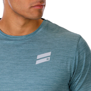 Thumbnail 3: Hurley Hurley Mens Exist Slash Logo Short Sleeve Spacedye Tee 