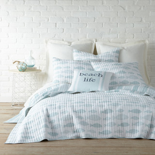 Thumbnail 5: Levtex Home Levtex Home Aqua Breeze Quilt & Sham Set 