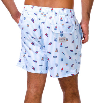 Thumbnail 5: Party Pants Party Pants Mens Boat Party Print Swim Shorts 