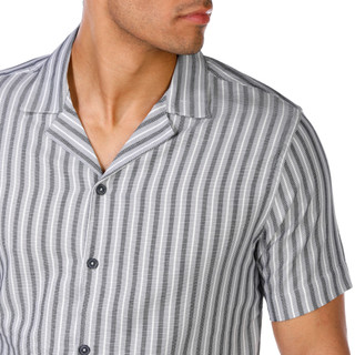 Thumbnail 2: Burnside Burnside Mens Short Sleeve Textured Button Down Shirt 