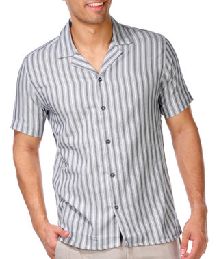Thumbnail 4: Burnside Burnside Mens Short Sleeve Textured Button Down Shirt 