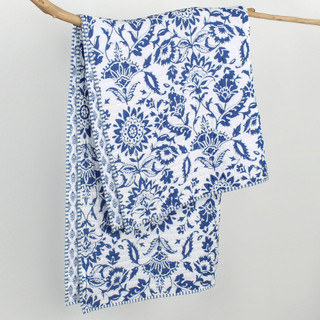 Thumbnail 8: Levtex Home Levtex Home Clara Blue Quilted Throw 