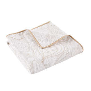 Thumbnail 4: Levtex Home Levtex Home Perla White Quilted Throw 