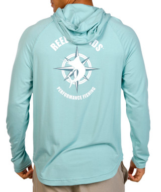 Thumbnail 1: REEL LEGENDS Reel Legends Mens Active Long Sleeve Biscayne Hooded Shirt 
