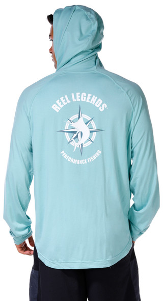 Thumbnail 2: REEL LEGENDS Reel Legends Mens Active Long Sleeve Biscayne Hooded Shirt 