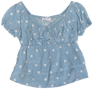 Thumbnail 1: Amy Byer Little Girls Empire Puff Sleeve Top 