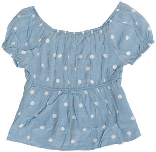 Thumbnail 2: Amy Byer Little Girls Empire Puff Sleeve Top 