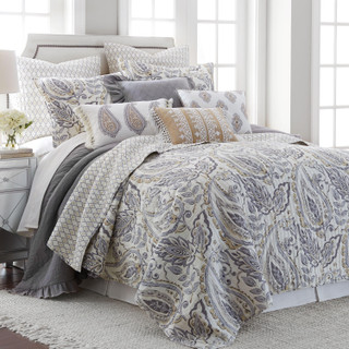 Thumbnail 3: Levtex Home Levtex Home Tamsin Grey Euro Sham Set of 2 