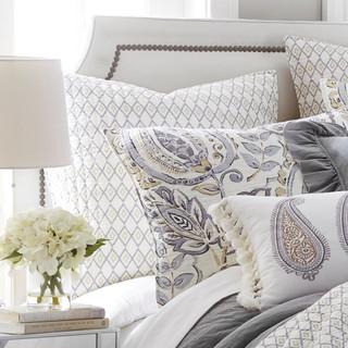 Thumbnail 2: Levtex Home Levtex Home Tamsin Grey Euro Sham Set of 2 