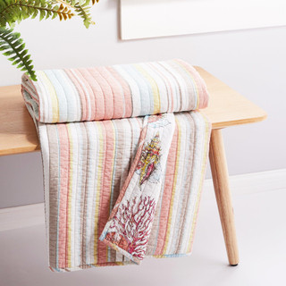 Thumbnail 4: Levtex Home Levtex Home Brighton Coral Quilted Throw 