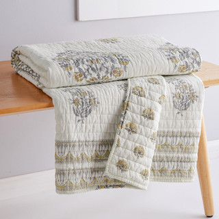 Thumbnail 5: Levtex Home Levtex Home Kamira Ochre Quilted Throw 