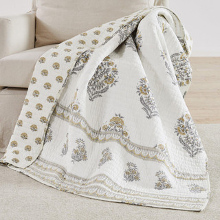 Thumbnail 2: Levtex Home Levtex Home Kamira Ochre Quilted Throw 