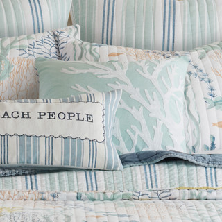 Thumbnail 2: Levtex Home Levtex Home Ocean Meadow Coral Coastal Decorative Pillow 