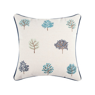 Thumbnail 1: Levtex Home English Forest Navy Embroidered Tree Decorative Pillow 