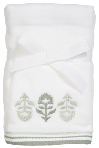 Thumbnail 2: Caro Home Caro Home 2 Pk Floral Embroidery Ultra Soft Hand Towels 