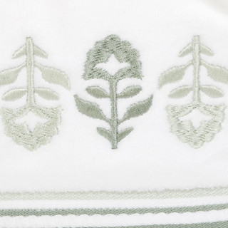 Thumbnail 4: Caro Home Caro Home 2 Pk Floral Embroidery Ultra Soft Hand Towels 