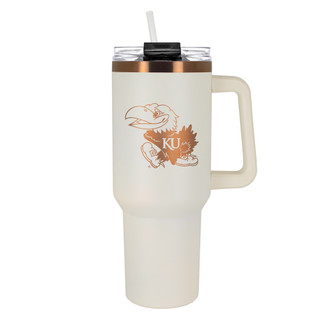 Thumbnail 1: KANSAS JAYHAWKS NCAA Kansas Jayhawks Creme & Copper 40 oz. Colossus 
