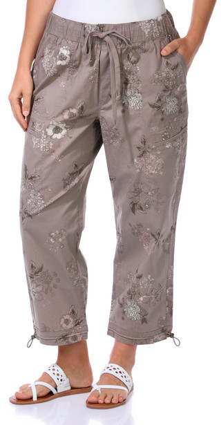 Thumbnail 4: Democracy Democracy Womens 25 in Toggle Hem Print Capris 