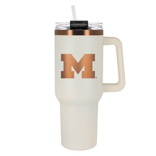 Thumbnail 1: MICHIGAN STATE WOLVERINES NCAA Michigan Wolverines Creme & Copper 40 oz. Colossus 