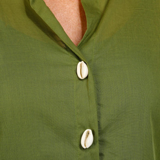 Thumbnail 3: Dotti Womens 3/4 Sleeve Shell Button Down Cover Up 