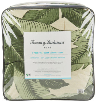 Thumbnail 3: Tommy Bahama Tommy Bahama 3-pc Vintage Palms Slub Jungle Comforter Set 