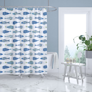 Thumbnail 1: Levtex Home Levtex Home Catalina Fish Shower Curtain 