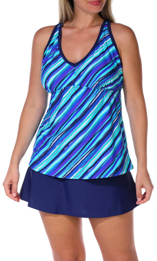 Thumbnail 4: In Gear In Gear Womens V-Neck Floral Tankini Top 