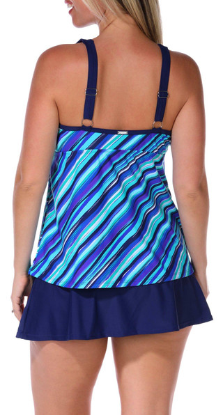 Thumbnail 3: In Gear In Gear Womens V-Neck Floral Tankini Top 