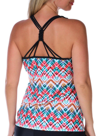Thumbnail 3: Free Country Free Country Womens Macrame Back Tankini Top 