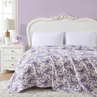 Thumbnail 1: Betsey Johnson Betsey Johnson Ballet Bows Reversible Throw 
