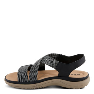 Thumbnail 2: Flexus Flexus Womens Crossbeam Elastic Stretch Cross Over Sandals 