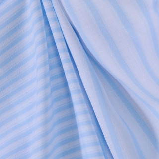 Thumbnail 2: DISCREET Discreet Juniors Short Sleeve Stripe Button Down Crop Top 