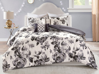 Thumbnail 3: Intelligent Design Intelligent Design Dorsey Floral Print Comforter Set 