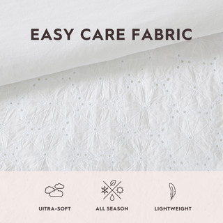 Thumbnail 47: Laura Ashley Laura Ashley Eyelet Ruffle Comforter & Sham Set 
