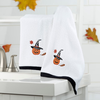 Thumbnail 2: Avanti Avanti Pumpkin Patch Halloween Hand Towels Set of 2 