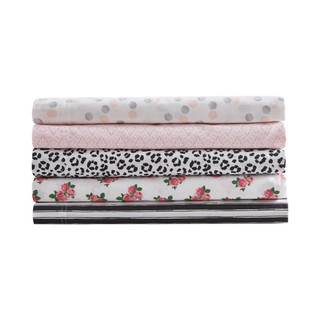 Thumbnail 6: Betsey Johnson Betsey Johnson Sketchy Stripe Sheet Set Black 