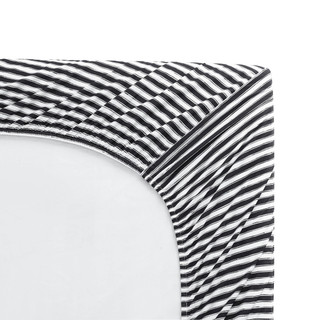Thumbnail 7: Betsey Johnson Betsey Johnson Sketchy Stripe Sheet Set Black 