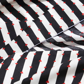 Thumbnail 6: Betsey Johnson Betsey Johnson Wonderland Stripe Duvet Cover Set 