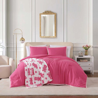 Thumbnail 6: Betsey Johnson Betsey Johnson Signature Hotel Solid Comforter Sham Set 