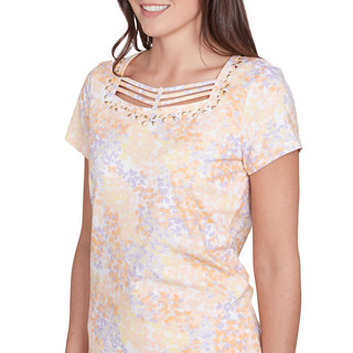 Thumbnail 5: Hearts of Palm Hearts of Palm Womens Short Sleeve Strap Neck Top 