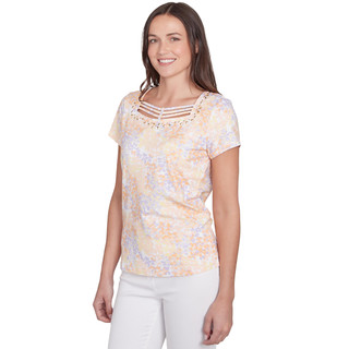 Thumbnail 4: Hearts of Palm Hearts of Palm Womens Short Sleeve Strap Neck Top 