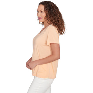 Thumbnail 3: Hearts of Palm Hearts of Palm Womens Short Sleeve Strap Neck Top 