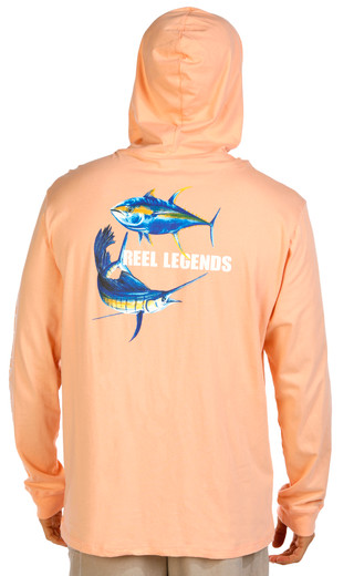 Thumbnail 2: REEL LEGENDS Reel Legends Mens Seabreeze Cotton Hoodie 