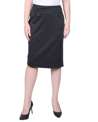 Thumbnail 1: NY COLLECTION NY Collection Petite Knee Length Double Knit Skirt 